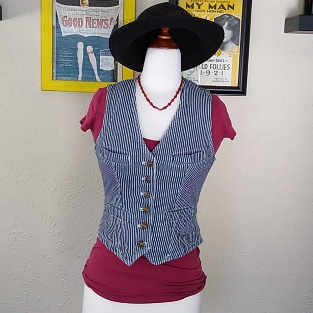 Ralph Lauren denim striped vest